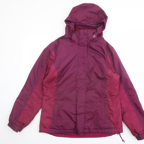 Mountain Life Womens Purple Windbreaker Jacket Size 12 Zip