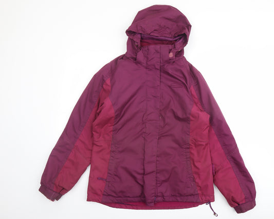 Mountain Life Womens Purple Windbreaker Jacket Size 12 Zip