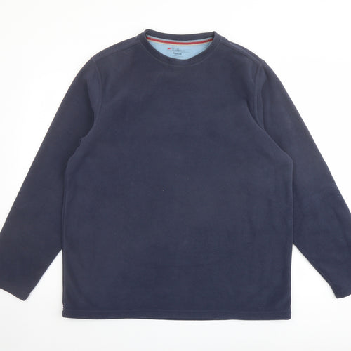 Blue Harbour Mens Blue Polyester Pullover Sweatshirt Size L