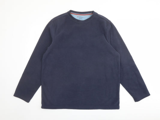 Blue Harbour Mens Blue Polyester Pullover Sweatshirt Size L