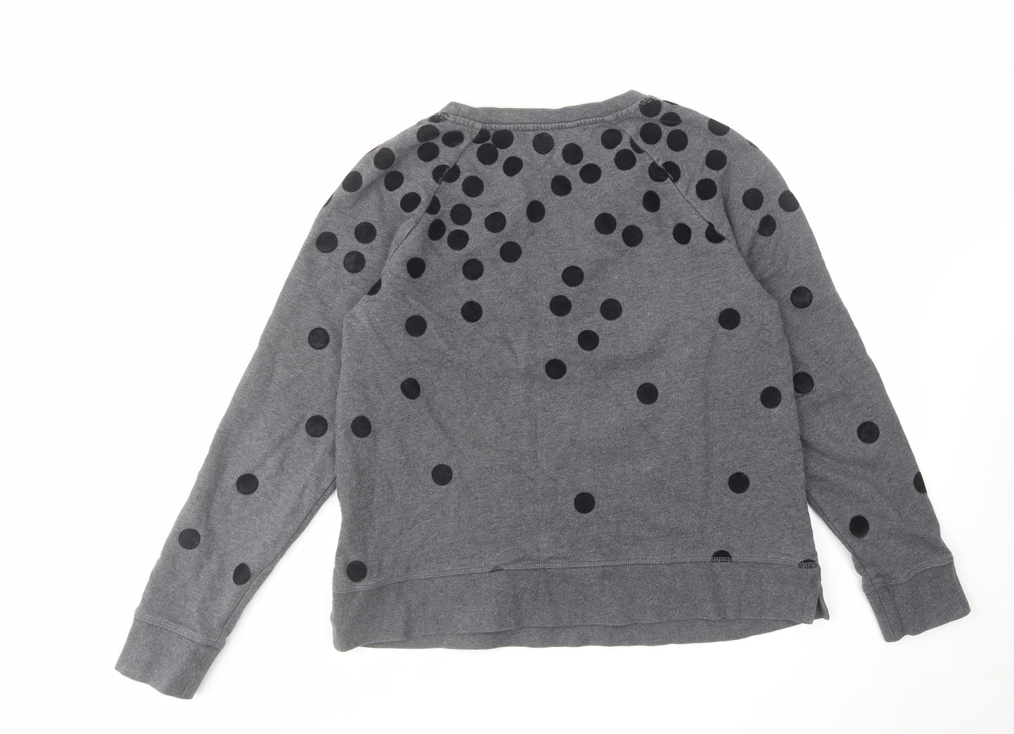 Boden Womens Grey Polka Dot Cotton Pullover Sweatshirt Size M Pullover