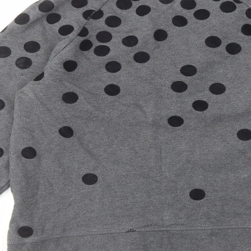 Boden Womens Grey Polka Dot Cotton Pullover Sweatshirt Size M Pullover