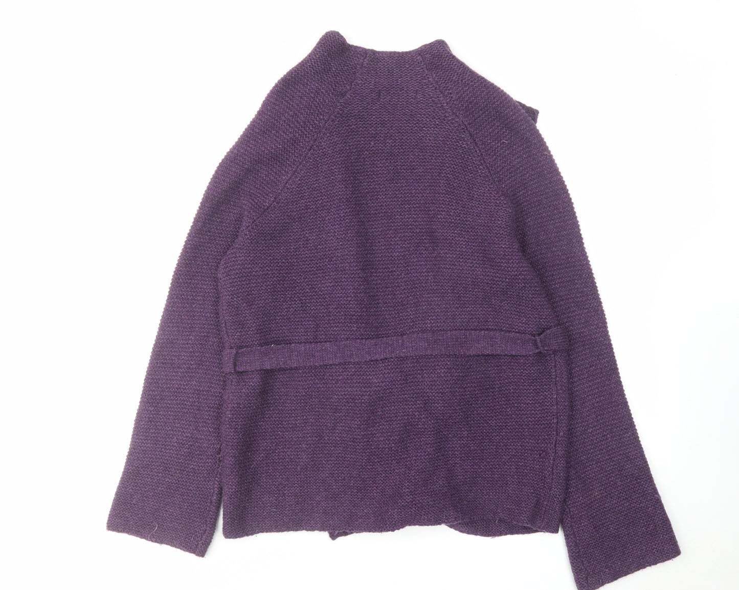 Boden Womens Purple V-Neck Wool Cardigan Jumper Size 12