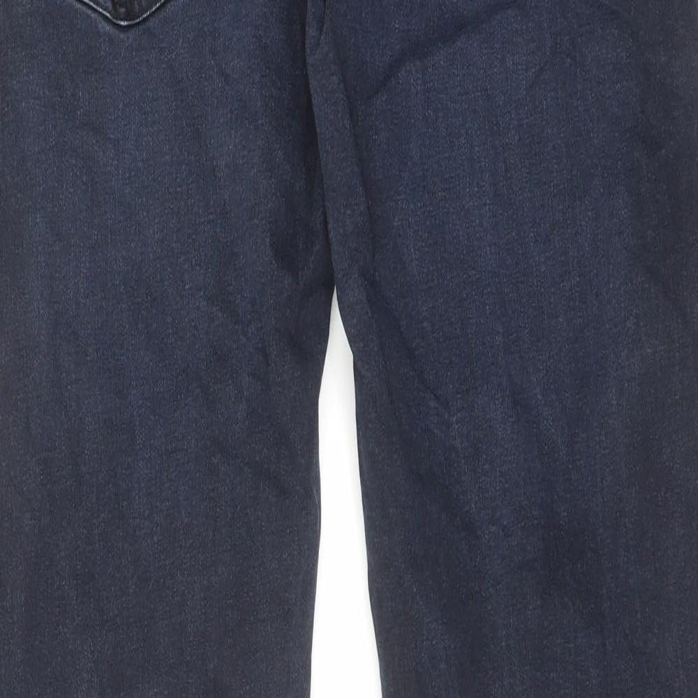 Easy Mens Blue Cotton Straight Jeans Size 36 in L34 in Regular Zip