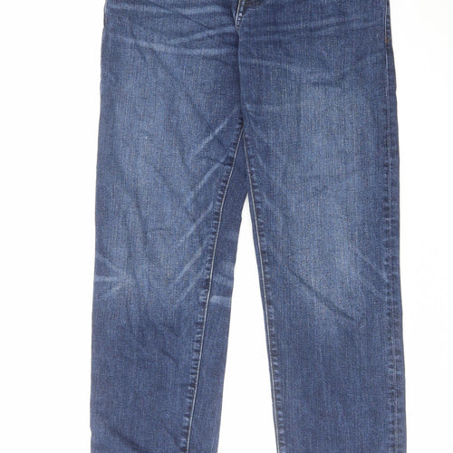 NEXT Mens Blue Cotton Straight Jeans Size 30 in L31 in Regular Zip