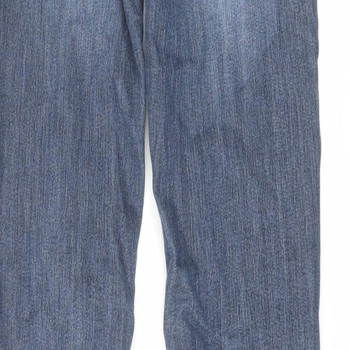United Colors of Benetton Womens Blue Cotton Skinny Jeans Size 25 in L28 in Regular Zip