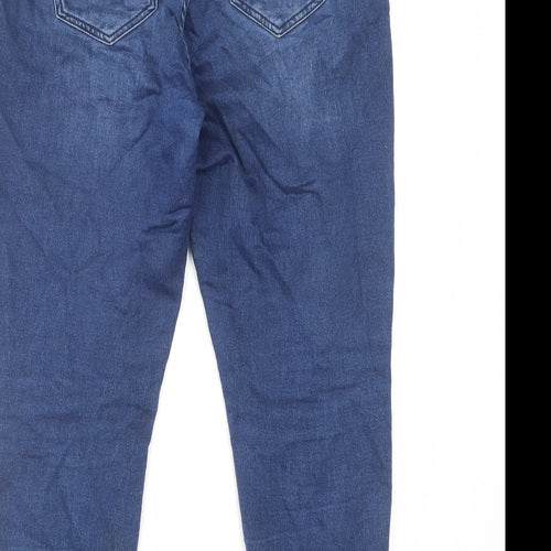 NEXT Womens Blue Cotton Skinny Jeans Size 12 L25 in Regular Zip