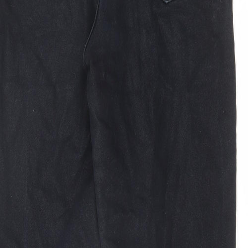 Fashion Nova Womens Black Cotton Straight Jeans Size 29 in L29 in Regular Zip