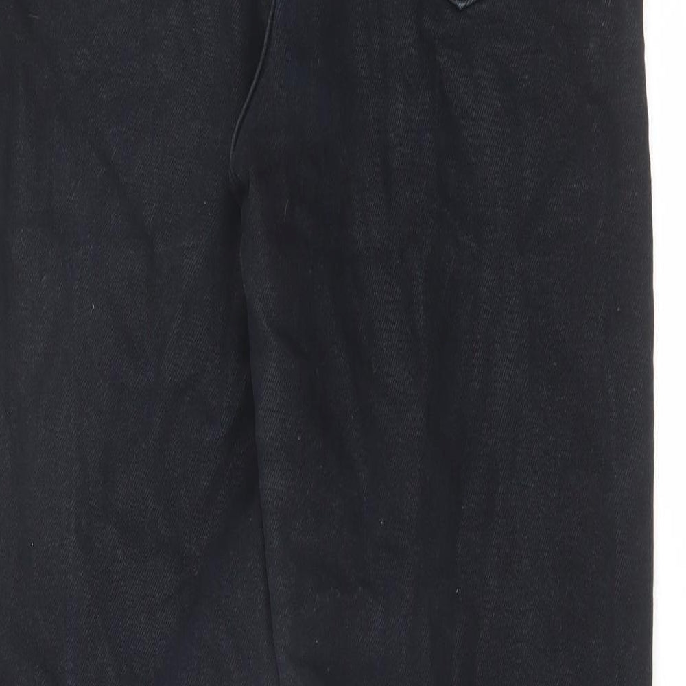 Fashion Nova Womens Black Cotton Straight Jeans Size 29 in L29 in Regular Zip