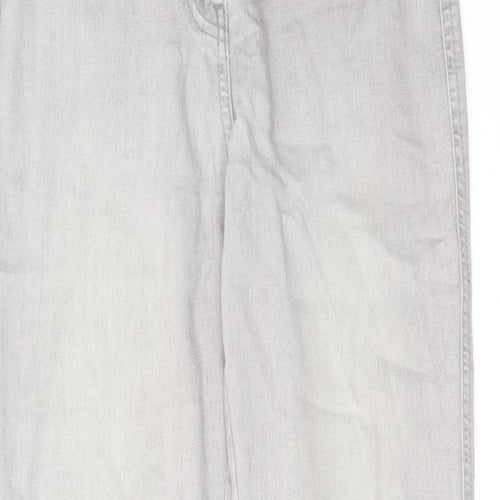 NEXT Womens Grey Cotton Skinny Jeans Size 10 L31 in Regular Zip