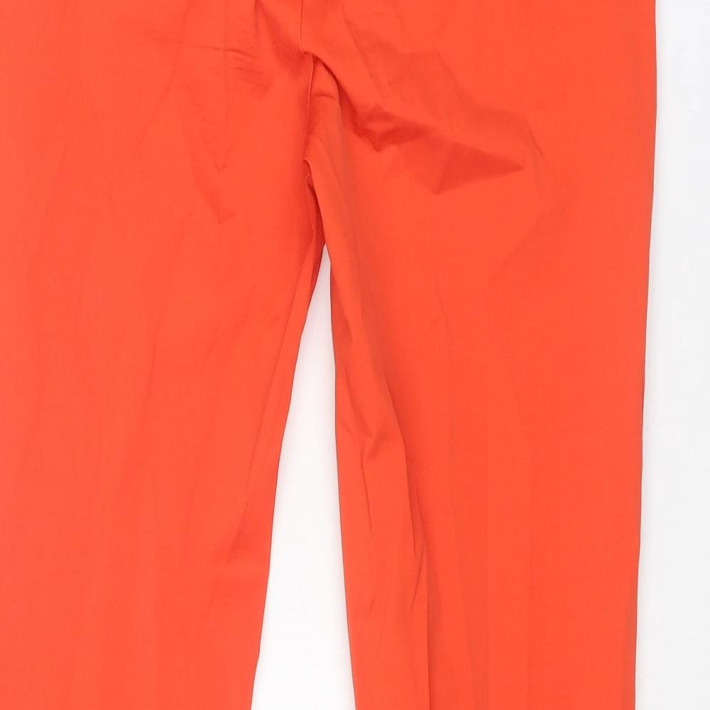 VERO MODA Womens Red Polyester Chino Trousers Size 10 L27 in Regular Zip