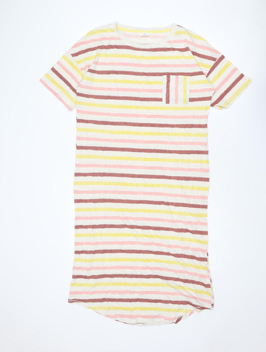 Marks and Spencer Womens Multicoloured Striped Cotton Top Dress Size M