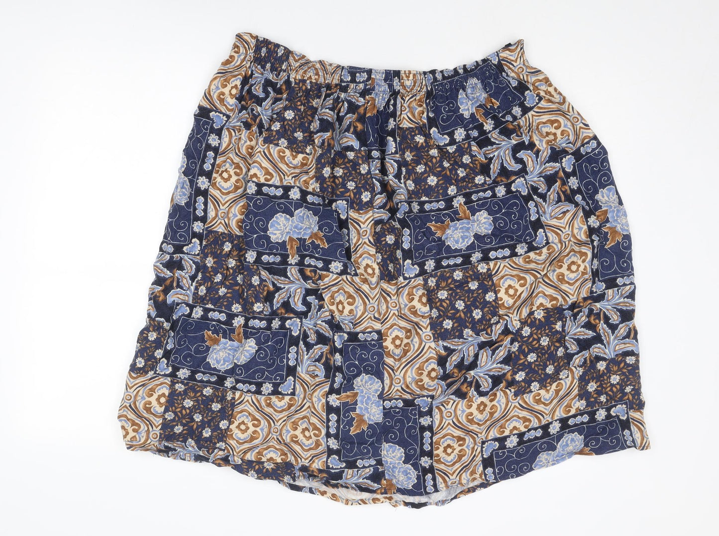 Damart Womens Multicoloured Geometric Viscose A-Line Skirt Size 20