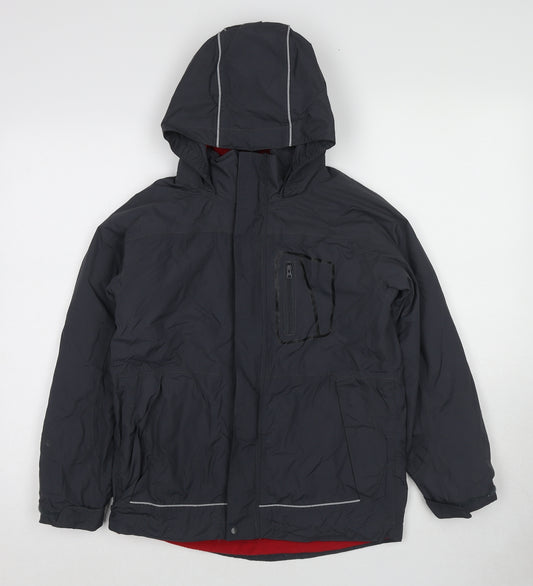 Peter Storm Boys Black Jacket Size 9-10 Years Zip