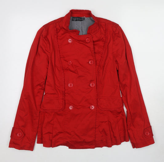 Dorothy Perkins Womens Red Jacket Size 10 Button