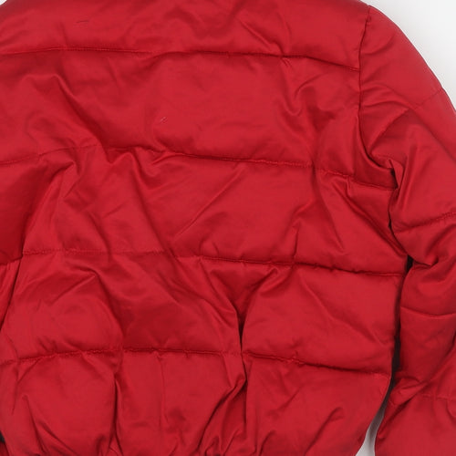 River Island Womens Red Puffer Jacket Jacket Size XS Zip