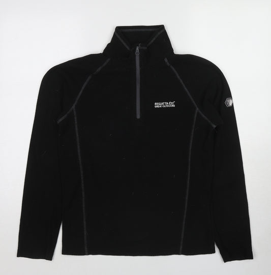Regatta Womens Black Polyester Pullover Sweatshirt Size 8 Zip