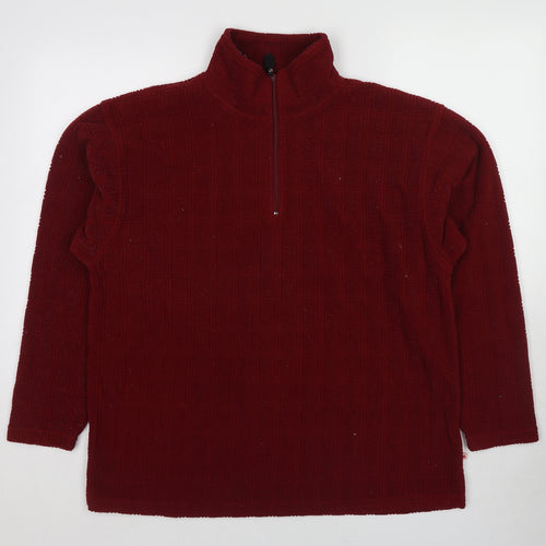 One Valley Mens Red Polyester Pullover Sweatshirt Size M