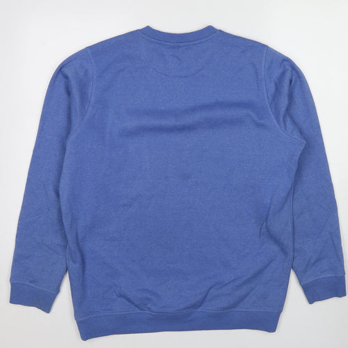 EWM Mens Blue Cotton Pullover Sweatshirt Size M