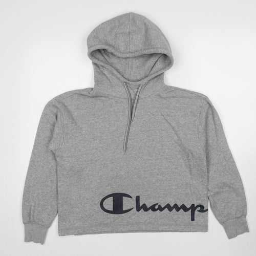 Champion Womens Grey Cotton Pullover Hoodie Size S Pullover