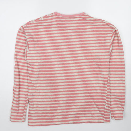 Fairplay Womens Pink Striped Cotton Pullover Sweatshirt Size M Pullover