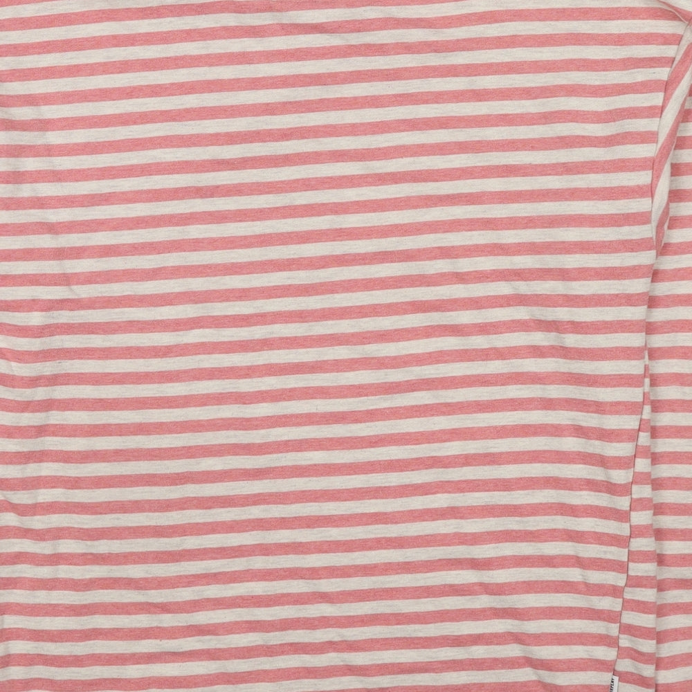 Fairplay Womens Pink Striped Cotton Pullover Sweatshirt Size M Pullover