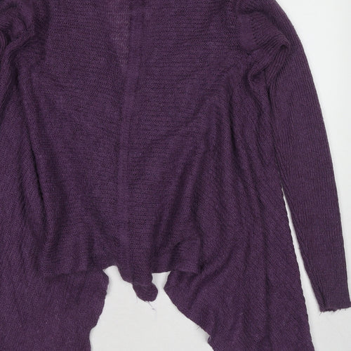 Monsoon Womens Purple V-Neck Acrylic Cardigan Jumper Size S