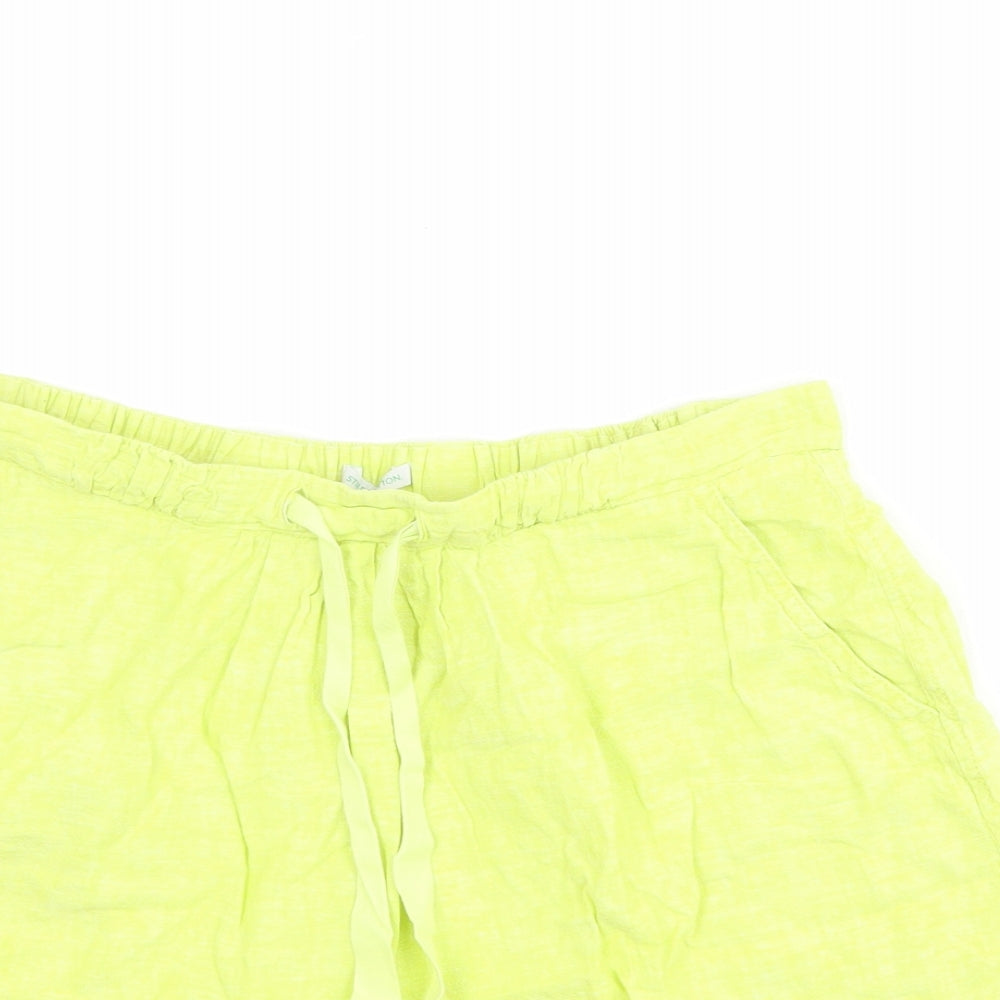 Stile Benetton Womens Green Cotton Skater Skirt Size 10