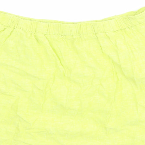 Stile Benetton Womens Green Cotton Skater Skirt Size 10