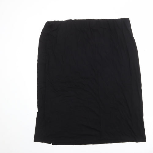 Very Womens Black Viscose A-Line Skirt Size 20