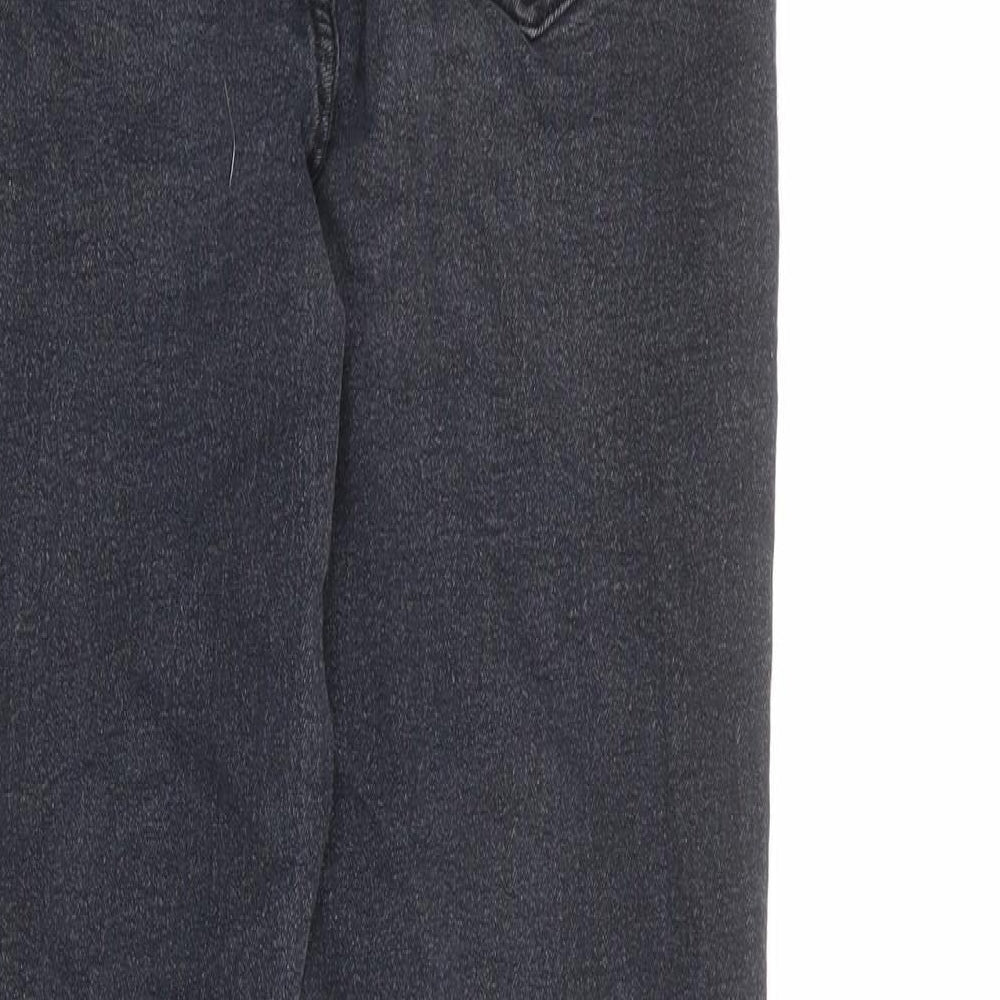 Boohoo Womens Grey Cotton Skinny Jeans Size 6 L28 in Regular Zip
