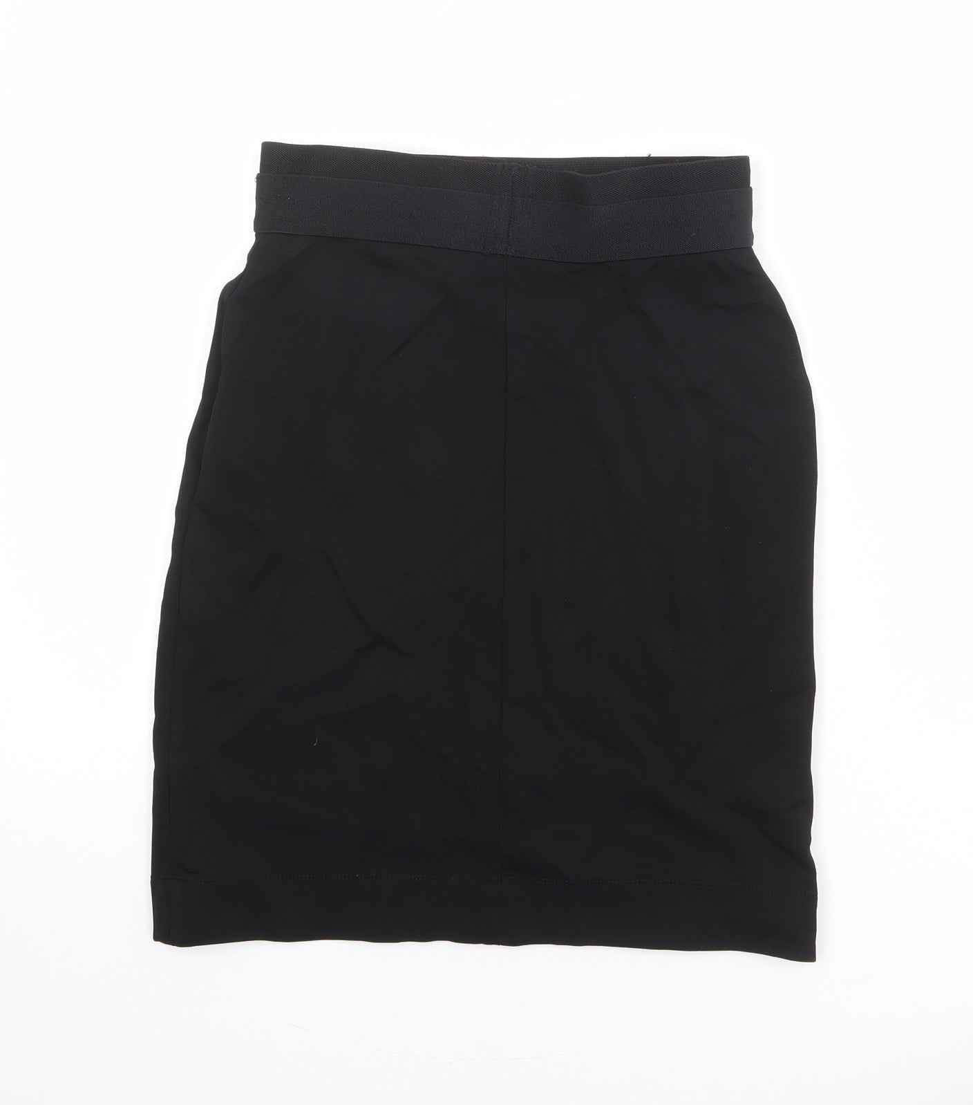 BCBGMAXAZRIA Womens Black Viscose Straight & Pencil Skirt Size XS