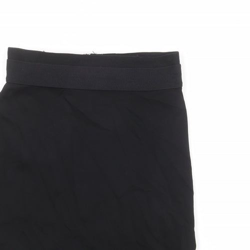 BCBGMAXAZRIA Womens Black Viscose Straight & Pencil Skirt Size XS