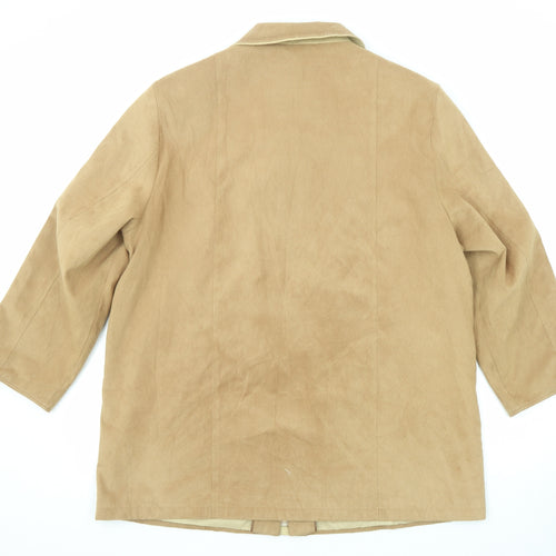 Lebek Womens Beige Jacket Size 18 Button