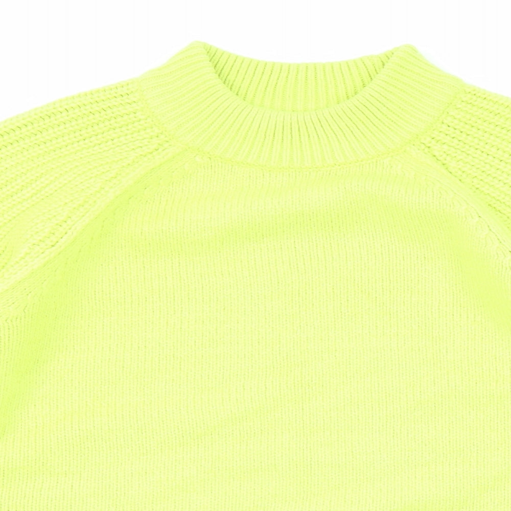 Marks and Spencer Womens Yellow High Neck Acrylic Pullover Jumper Size M