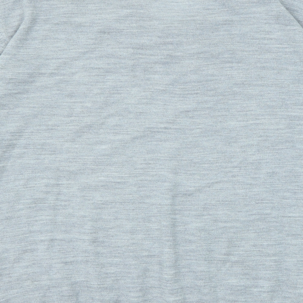 Gap Mens Grey V-Neck Wool Pullover Jumper Size XL Long Sleeve