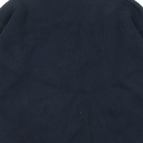 Paul James Womens Blue Roll Neck Cotton Pullover Jumper Size M