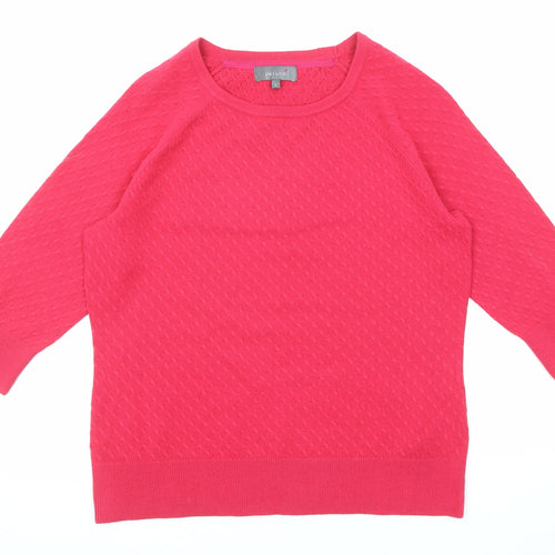 Per Una Womens Pink Round Neck Acrylic Pullover Jumper Size 14