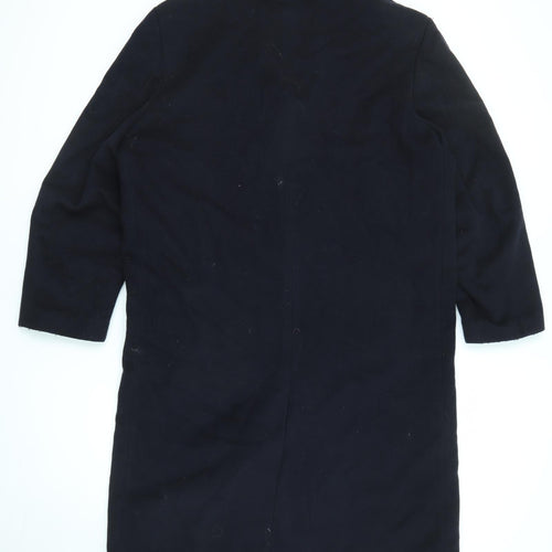 Pierre Cardin Mens Blue Overcoat Coat Size L Button