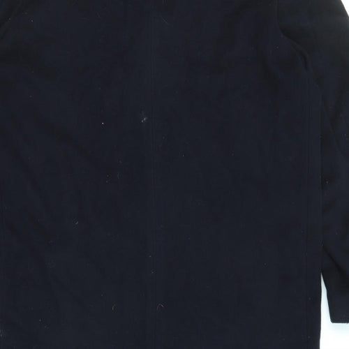 Pierre Cardin Mens Blue Overcoat Coat Size L Button