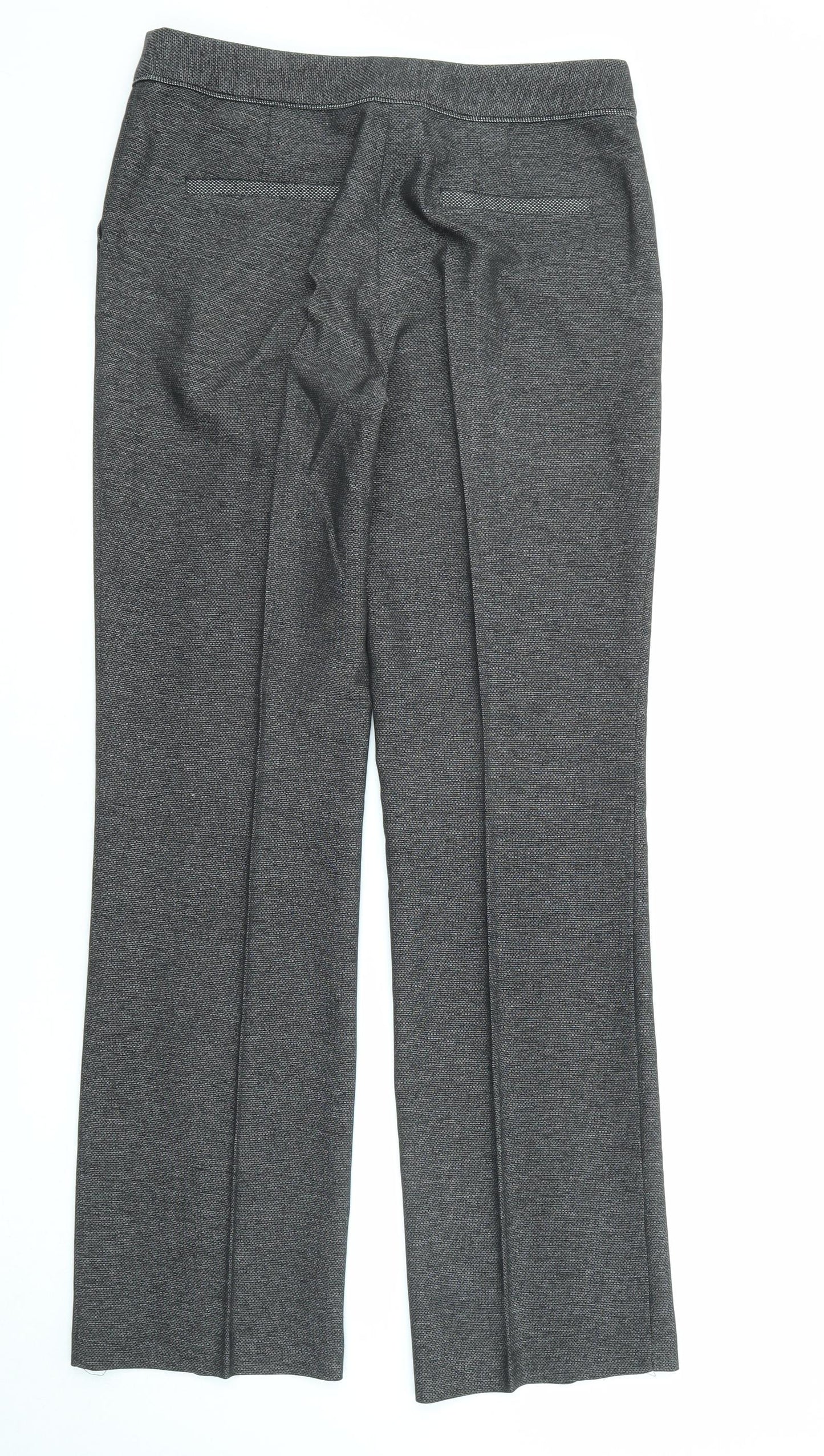 NEXT Womens Grey Polyester Dress Pants Trousers Size 10 L32 in Regular Zip