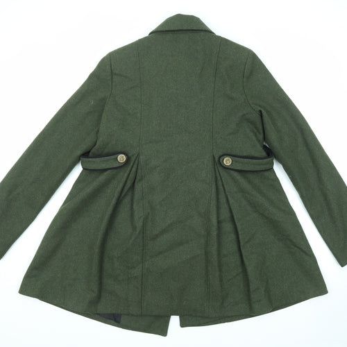 Pins & Needles Womens Green Overcoat Coat Size M Button