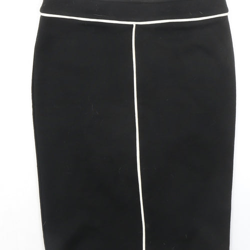 Dorothy Perkins Womens Black Acrylic Straight & Pencil Skirt Size 12 Zip
