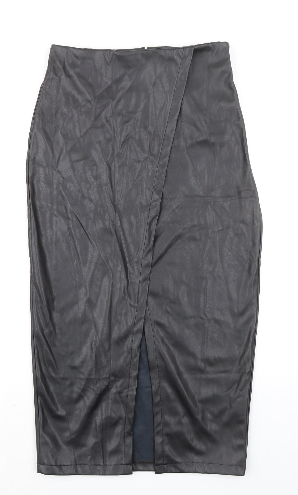 CHERRY KOKO Womens Black Polyester Straight & Pencil Skirt Size S Zip