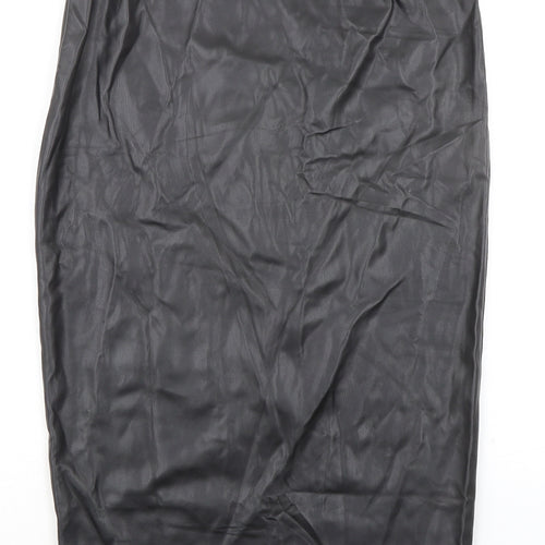 CHERRY KOKO Womens Black Polyester Straight & Pencil Skirt Size S Zip