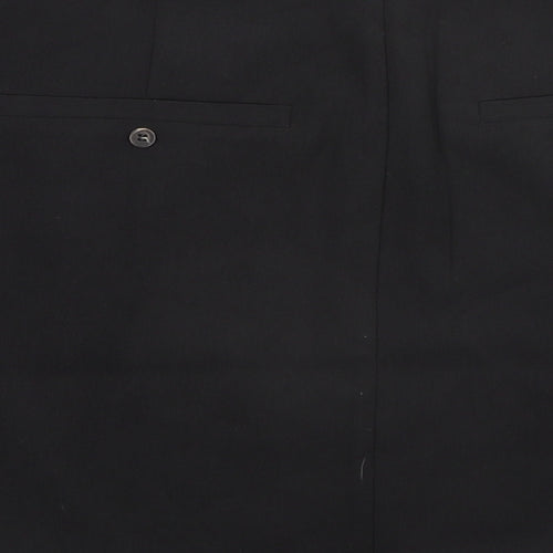 Topshop Womens Black Polyester A-Line Skirt Size 12 Zip