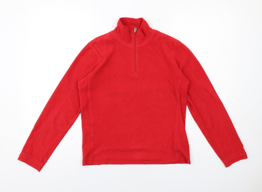 Columbia Boys Red Polyester Pullover Sweatshirt Size S Zip