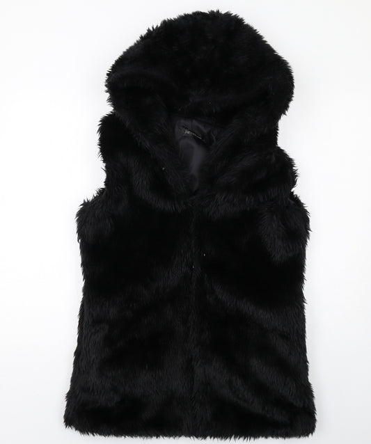 Zanzea Womens Black Gilet Jacket Size L Button - Faux Fur