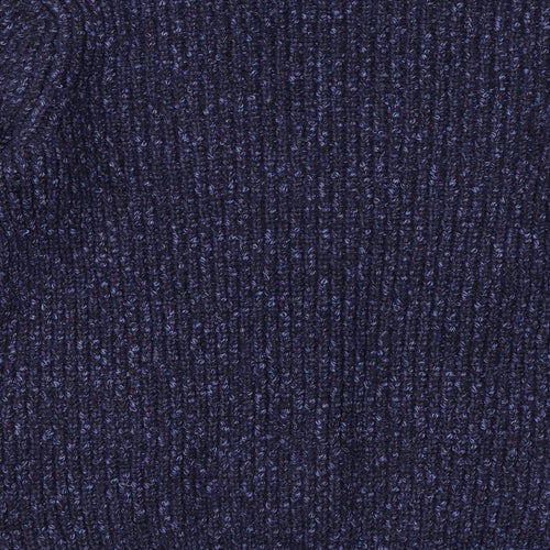 Marks and Spencer Womens Blue V-Neck Polyester Cardigan Jumper Size M