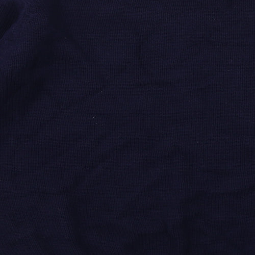 EWM Womens Blue Round Neck Cotton Pullover Jumper Size 14 - Size 14-16